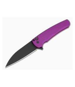 Protech Malibu Wharncliffe Purple Aluminum MagnaCut DLC Black Button Lock Flipper (3.25" Blade) 5303-PURPLE - PT-5303-PURPLE 1