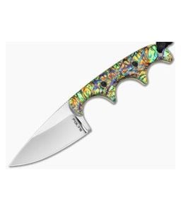 Alan Folts Custom Minimalist Drop Point Dichrolam Mirror Polish CPM-154 EDC Fixed Blade Knife (2.15") - CU-5320 1