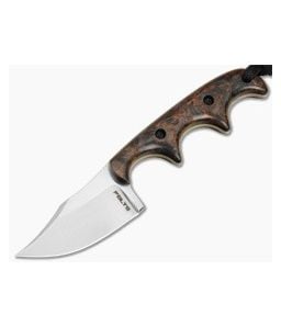 Alan Folts Custom Minimalist Bowie Copper FatCarbon Hand Rubbed CPM-154 EDC Fixed Blade Knife (2.06") - CU-5324 1