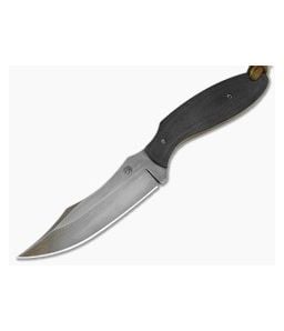 Aaron Frederick 1084 Forced Patina Black G10 Persian-Inspired Custom Fixed Blade Knife (4.06") - CU-5343 1