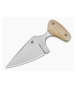 Aaron Frederick Polished Fossil Walrus Ivory Spear Point Custom Push Dagger (2.50") - CU-5347 1