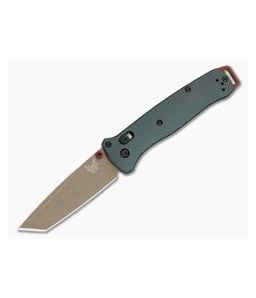 Benchmade 537FE-2601 Bailout Taiga Green Aluminum S90V FDE Battlewash Folding Knife (3.38" Blade) - BM-537FE-2601 1