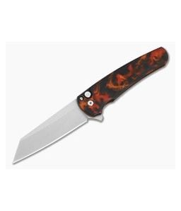 Protech Malibu Del Fuego Handle Stonewash Reverse Tanto - PT-5401-DF 1
