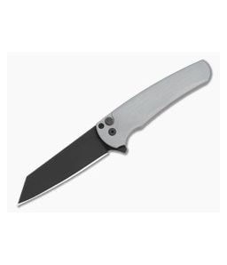 Protech Malibu Flipper Grey Handle Black DLC Reverse Tanto - PT-5403-GREY 1
