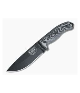 ESEE 5 Black Blade 3D Gray/Black G10 Handles Fixed Blade 5PB-002 - ESEE-5PB-002 1