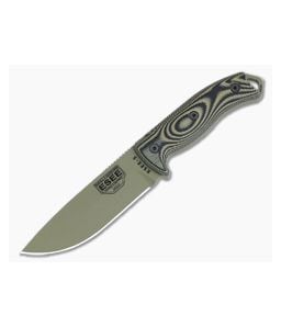ESEE 5 Fixed Blade 3D Coyote & Black Textured G10 Dark Earth 1095 Drop Point Blade 5PDE-005 - ESEE-5PDE-005 1