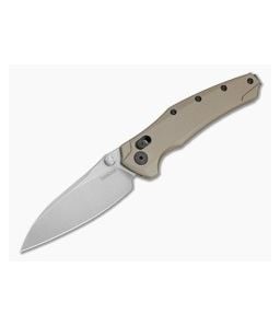 Kershaw Bareknuckle DuraLock Flat Dark Earth Aluminum MagnaCut Stonewash Folding Knife (3.50" Blade) 6777FDESW - KS-6777FDESW 1