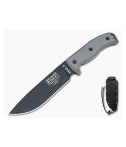 ESEE 6 Black Plain Edge Blade Black Sheath - ESEE-6P-B 1