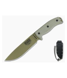 ESEE 6P Dark Earth Plain Edge Black Sheath - ESEE-6P-DE 1