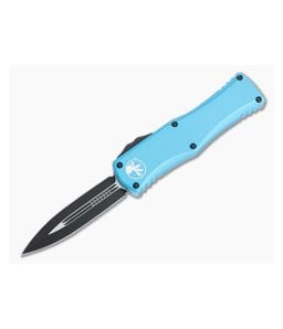 Microtech Hera D/E Black Double Edge Turquoise OTF Automatic 702-1TQ - MT-702-1TQ 1