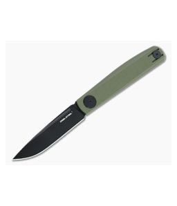 Real Steel Gslip Compact Black VG10 OD Green G10 Slip Joint 7866 - RS-7866 1