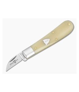 Great Eastern Cutlery Tidioute #93 Johnny On The Spot Small Blade Smooth White Bone 1095 Carbon Steel Folding Pocket Carving Knife (3.87" Closed) 930126S - GEC-930126S-SWB 1