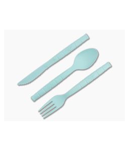 Kabar Knives Lunch Pal Utensil Set Teal/Frost 9939 - KA-9939 1
