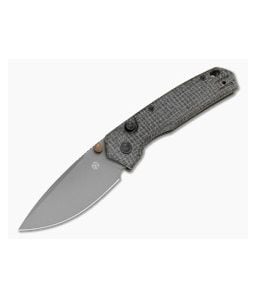 Vosteed Psyop 299 Black Micarta S35VN Destroyer Gray Button Lock Folding Knife (2.99") - VSD-A2230 1