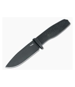 LionSteel Acha Black Burlap Micarta Black M390 - LS-AH-B-BLB 1