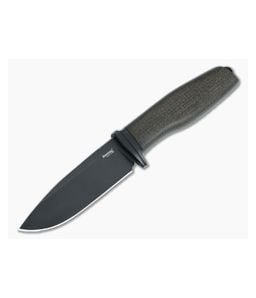 LionSteel Acha Green Burlap Micarta Black M390 - LS-AH-B-BLG 1
