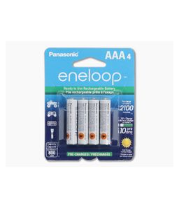 Panasonic Eneloop AAA Rechargeable 800mAh 1.2V NiMH Batteries (4 Pack) - PN-BK-4MCCA4BA 1