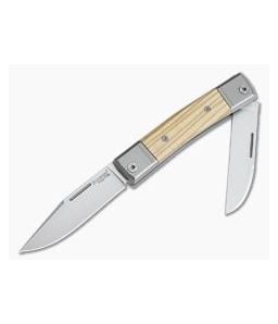 LionSteel BestMan 2-Blade Slip Joint M390 Olive Wood BM13-UL - LS-BM13-UL 1