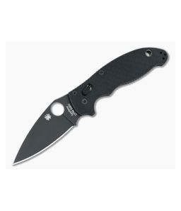 Spyderco Manix 2 Black DLC Plain S30V Black G10 C101GPBBK2 - SP-C101GPBBK2 1