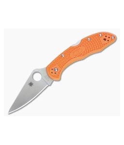 Spyderco Delica 4 Flat Ground VG10 Orange FRN C11FPOR - SP-C11FPOR 1