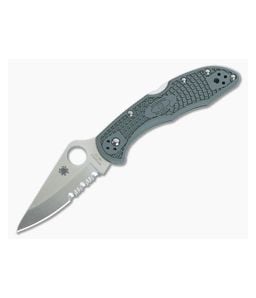 Spyderco Delica 4 Partially Serrated VG10 Foliage Green FRN C11PSFG - SP-C11PSFG 1
