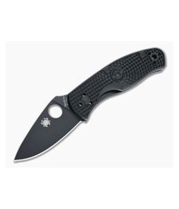 Spyderco Persistence Lightweight Black Plain Edge Black FRN Liner Lock Folder C136PBBK - SP-C136PBBK 1