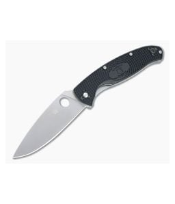 Spyderco Resilience Lightweight Satin Plain Black FRN Liner Lock Folder C142PBK - SP-C142PBK 1