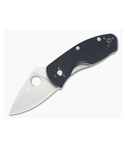 Spyderco Ambitious Black G10 Satin Plain Edge Knife C148GP - SP-C148GP 1