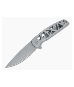 CIVIVI Perf Stonewashed Nitro-V Gray Milled Stainless Steel Frame Lock Flipper C20006-A - CV-C20006-A 1