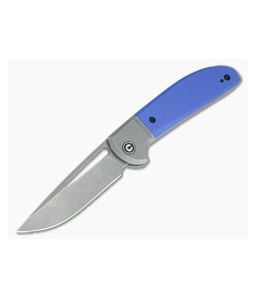 CIVIVI Trailblazer C2018B Stonewashed 14c28n Bolstered Blue G10 Slip Joint Folder - CV-C2018B 1