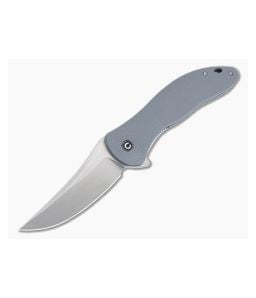 CIVIVI Synergy4 Flipper Gray G10 Handle Satin Nitro-V Trailing Point C21018A-2 - CV-C21018A-2 1