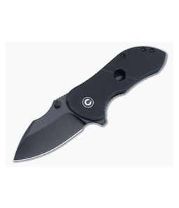 CIVIVI Gordo Liner Lock Flipper Black G10 Handles Black D2 Drop Point Blade C22018C-1 - CV-C22018C-1 1