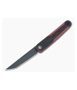 Civivi KwaiQ Liner Lock Burgundy (Red)/Black G10 Top Flipper Knife C23015-1 - CV-C23015-1 1