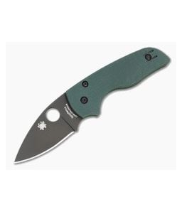 Spyderco Lil Native Forest Green G10 Black DLC CPM CruWear Folding Knife (2.42") Pre-Owned C230GPDGRBK - SP-C230GPDGRBK 1