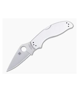 Spyderco UpTern Satin Plain Edge Stainless Steel Back Lock Folder C261P - SP-C261P 1