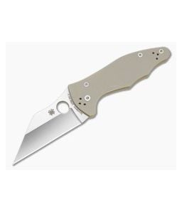 Spyderco Yojimbo 2 Tan G10 Satin CPM-20CV Folding Knife (3.11") Pre-Owned C85GPTN2 - SP-C85GPTN2 1