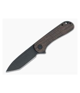 CIVIVI Elementum Tanto Dark Brown Matrix Micarta Black Stonewashed D2 Liner Lock Flipper C907T-C - CV-C907T-C 1