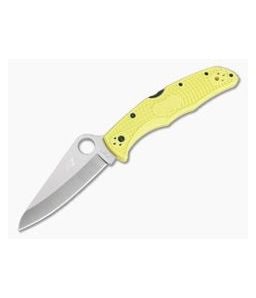 Spyderco Pacific Salt 2 Lightweight Yellow FRN Plain Edge Satin H1 Folder C91PYL2 - SP-C91PYL2 1