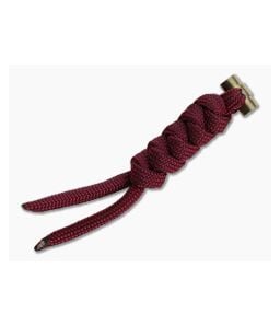 Chris Reeve Large Sebenza/Umnumzaan Lanyard Burgundy with Gold Pin - CRK-COM-7096 1
