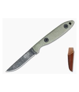 ESEE CR2.5 Micarta Black Oxide 1095 Leather Sheath - ESEE-CR2.5-BO 1