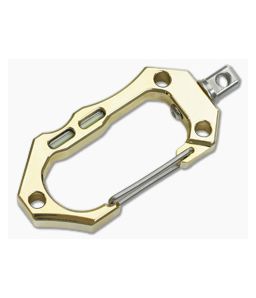 Tuff-Writer Polished Brass Carabiner with SS Swivel - TW-CRB-015 1