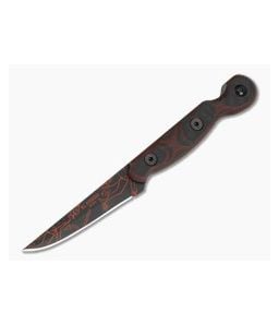 TOPS El Pionero Red/Black G10 1095 Black and Red Cerakote Diablito Edition Fixed Blade Knife (3.38" Blade) ELPOL-01 - TP-ELPOL-01 1