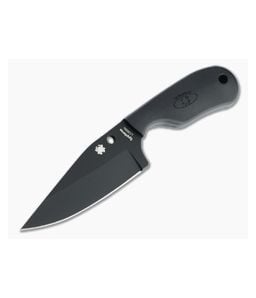 Spyderco Perrin Subway Bowie Black LC200N Fixed Blade Neck Knife FB48PBBK - SP-FB48PBBK 1
