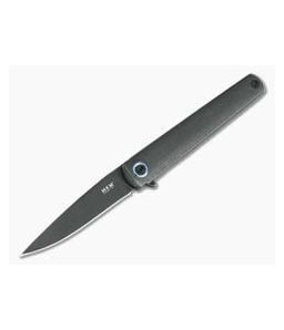 MKM Zieba Flame Drop Point M390 Dark Stonewashed Titanium Frame Lock Flipper FL01-TDSW - MKM-FL01-TDSW 1