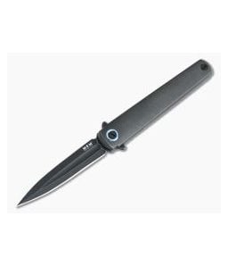 MKM Zieba Flame Dagger M390 Dark Stonewashed Titanium Frame Lock Flipper FL02-TDSW - MKM-FL02-TDSW 1