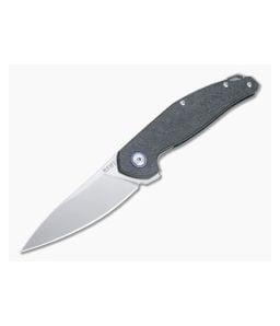 MKM Anso Goccia Satin M390 3D Carbon Fiber Liner Lock Flipper GC-CF - MKM-GC-CF 1