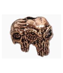 Schmuckatelli Gemini Twins Skull Bead Antique Copper Pewter - ST-GTAC 1
