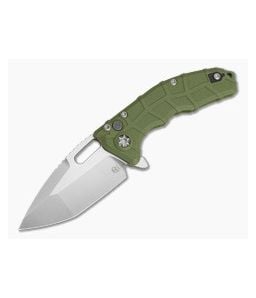Heretic Martyr Manual OD Green Polymer MagnaCut Stonewash Button Lock Flipper (3.50" Blade) H057-2A-GRN - HRT-H057-2A-GRN 1