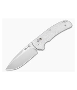 Reate Horizon X Drop Point White Fatcarbon Glass Nitro-X7 Stonewash Crossbar Lock Knife (3.20" Blade) - RK-HRZN-X-03 1
