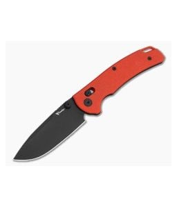 Reate Horizon X Drop Point Red Fatcarbon Glass Nitro-X7 Black PVD Crossbar Lock Knife (3.20" Blade) - RK-HRZN-X-08 1